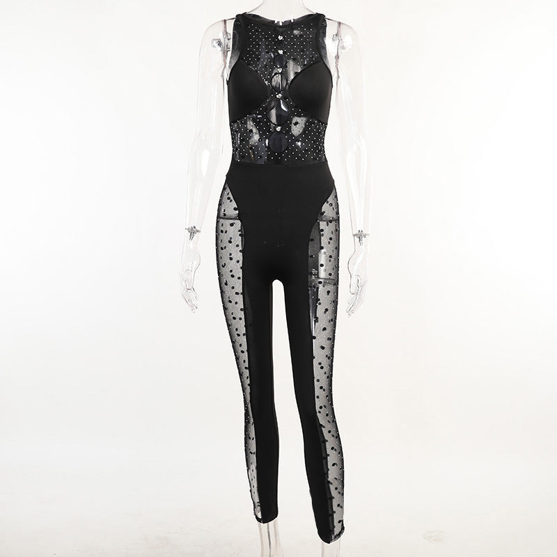 LaPose Fashion - Disha Mesh Jumpsuit - ALS, Clothing, Collab.Jan, Festival Clothes, Jumpsuits, Jumpsuits & Rompers, One Pieces, Yk2 Clothes