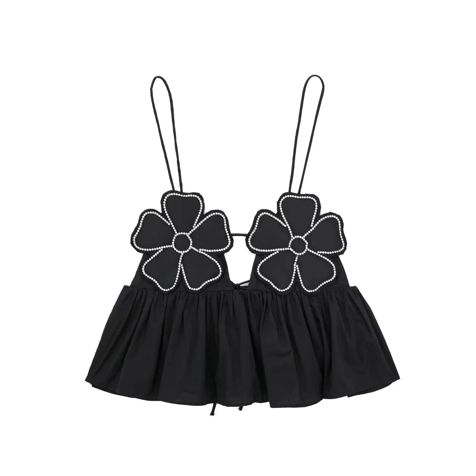 LaPose Fashion - Eeva Floral Top - Backless Tops, Elegant Tops, Floral Tops, Irregular Tops, Romantic Tops, Sexy Tops, Sleeveless Tops,
