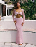 LaPose Fashion - Elani Knit Maxi Skirt Set - Crochet Sets, Knitted Sets, Matching Sets, Outfit Sets, Sets, Skirt Set, Skirts, Two Piece Sets