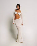 LaPose Fashion - Elani Knit Maxi Skirt Set - Crochet Sets, Knitted Sets, Matching Sets, Outfit Sets, Sets, Skirt Set, Skirts, Two Piece Sets