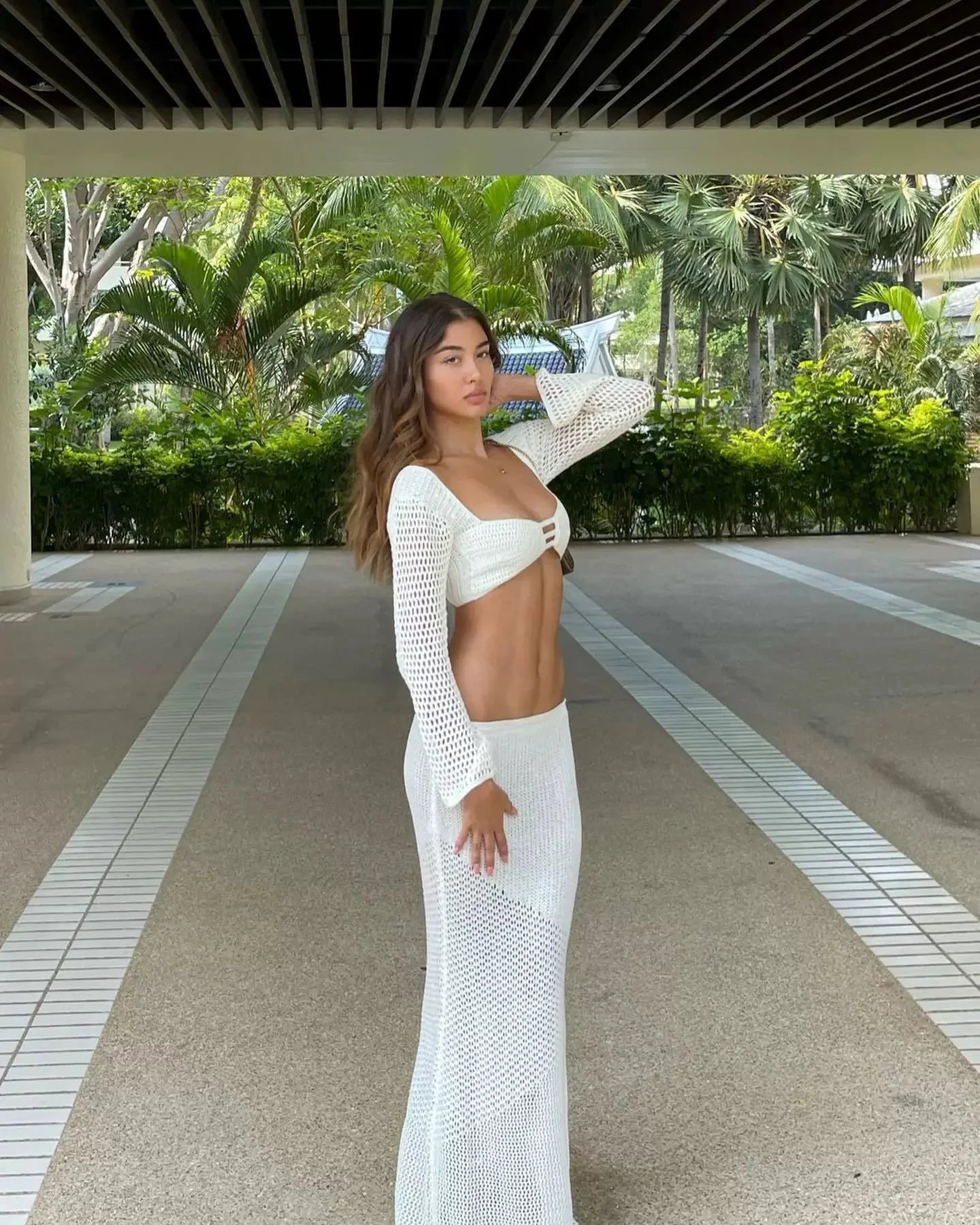 LaPose Fashion - Elani Knit Maxi Skirt Set - Crochet Sets, Knitted Sets, Matching Sets, Outfit Sets, Sets, Skirt Set, Skirts, Two Piece Sets
