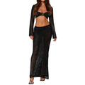 LaPose Fashion - Elani Knit Maxi Skirt Set - Crochet Sets, Knitted Sets, Matching Sets, Outfit Sets, Sets, Skirt Set, Skirts, Two Piece Sets
