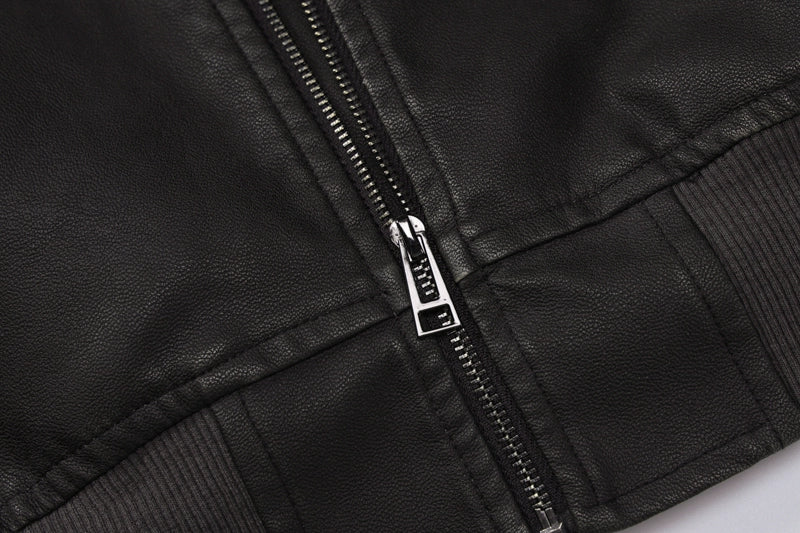 LaPose Fashion - Elsy Leather Jacket - Bomber Jacket, Coats & Jackets, Crop Jackets, Fall-Winter 23, Jackets, Leather Jackets, Puffer Jacke