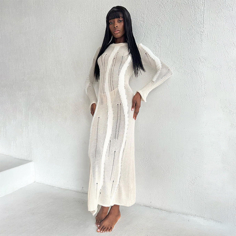 LaPose Fashion - Emonie Knit Maxi Dress - Basic Dresses, Clean Girl, Daytime Dresses, Dresses, Fall-Winter 23, Going Out Dresses, Long Dresses