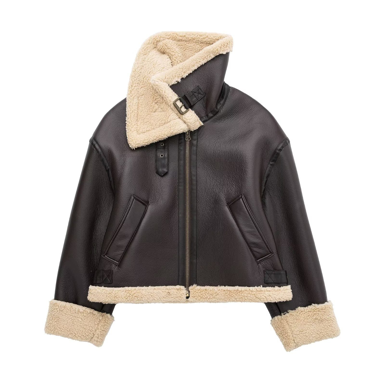 LaPose Fashion - Ensley Double-Faced Fur Jacket - Coats, Coats & Jackets, Crop Jackets, Fall-Winter 23, Jackets, Leather Jackets, Oversize Jacket, Win