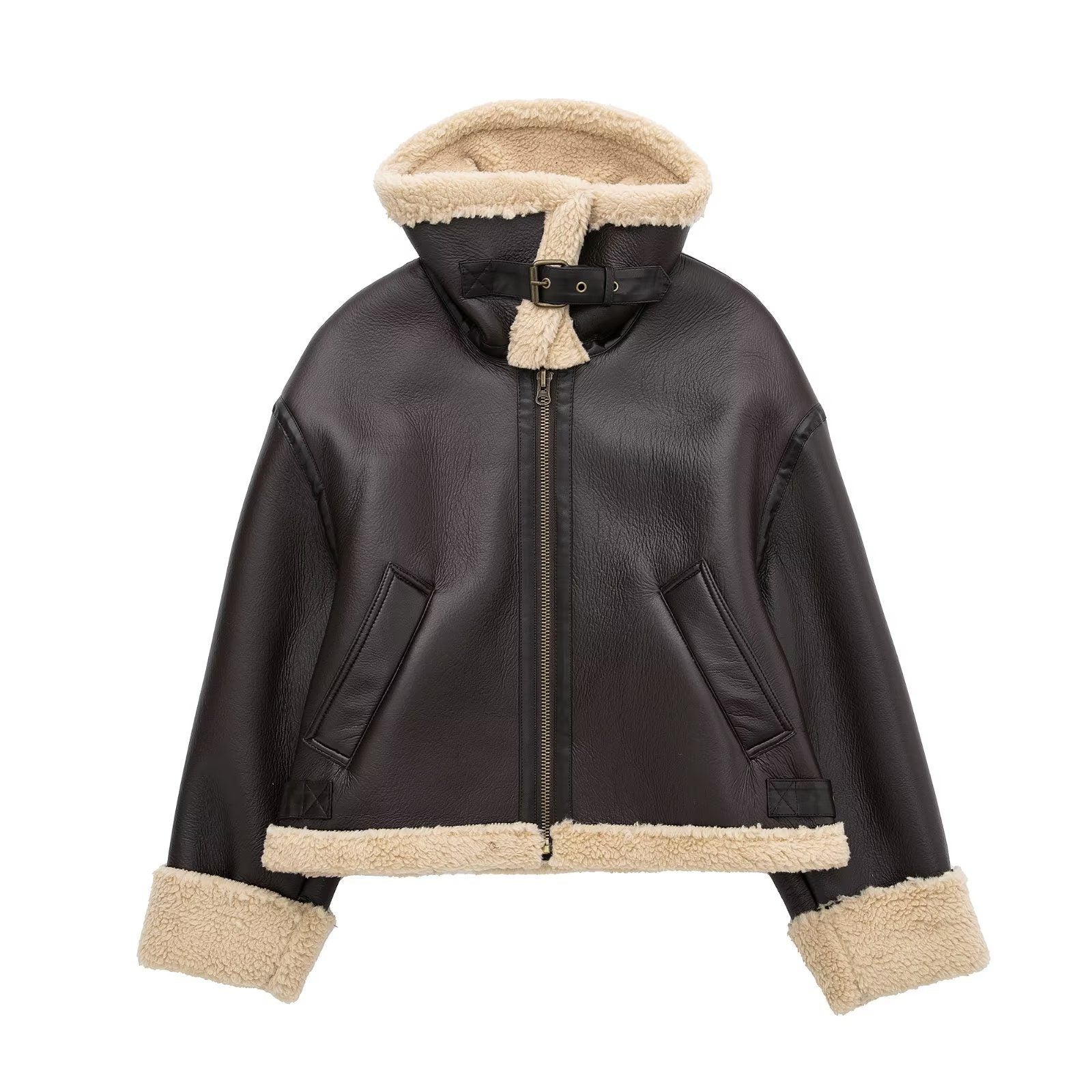 LaPose Fashion - Ensley Double-Faced Fur Jacket - Coats, Coats & Jackets, Crop Jackets, Fall-Winter 23, Jackets, Leather Jackets, Oversize Jacket, Win