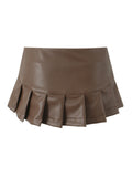 LaPose Fashion - Ersa Pleated Mini Skirt - A-Line Skirts, College Skirts, Mini Skirts, Pleated Skirts, Short Skirts, Skirts