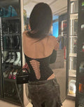 LaPose Fashion - Erza Mesh Bodysuit - Bodysuits, Long Sleeve Tops, Mesh Tops, Sexy Tops, Tops