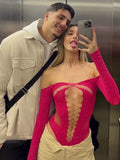 LaPose Fashion - Erza Mesh Bodysuit - Bodysuits, Long Sleeve Tops, Mesh Tops, Sexy Tops, Tops
