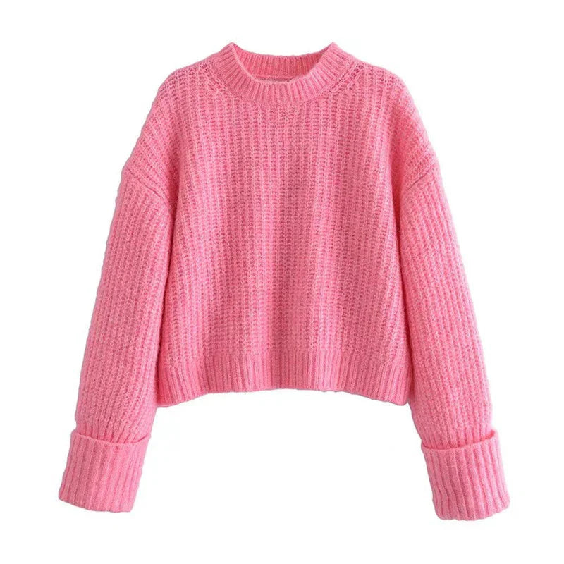 LaPose Fashion - Eva Cotton Sweater - Fall-Winter 23, Knitted Tops, Long Sleeve Tops, Sweaters, Tops, Winter Edit