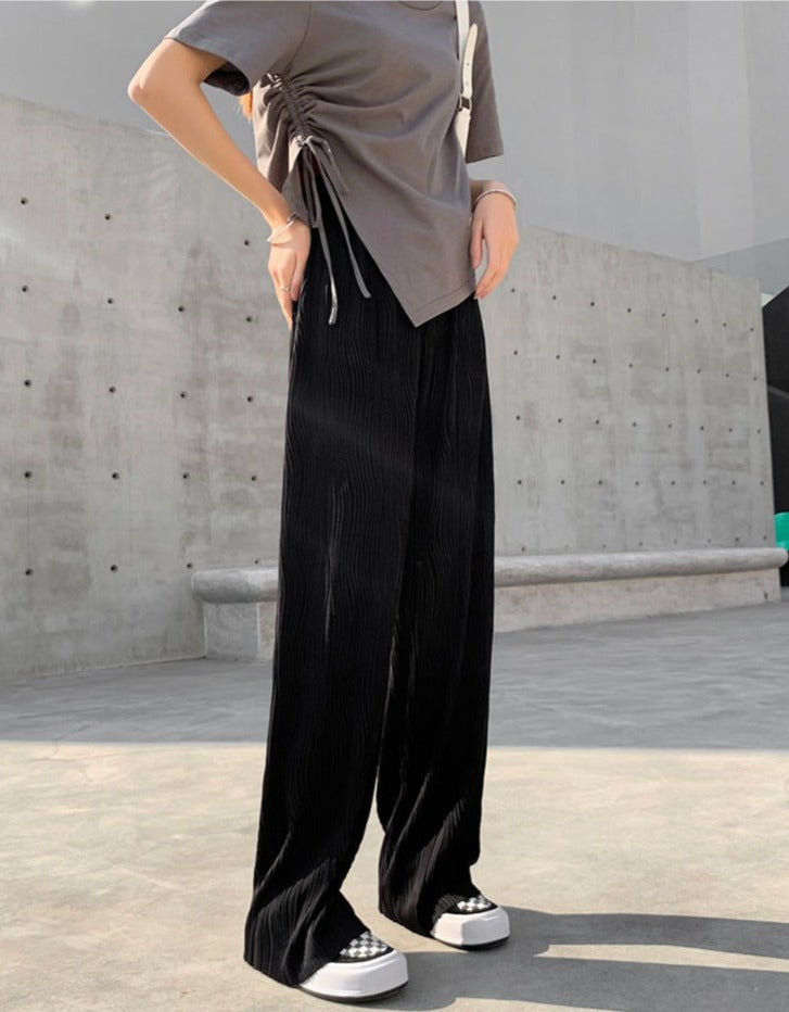 LaPose Fashion - Filomena Ruched Pants - Bottoms, Casual Pants, Clean Girl, Clothing, Collab.Jan, Fall-Winter 23, Fall22, Home2, Loose Pants,