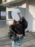 LaPose Fashion - Flynn Faux Fur Hat - Accesories, Hats, Plush Hats, Puffer Hats, Winter Edit