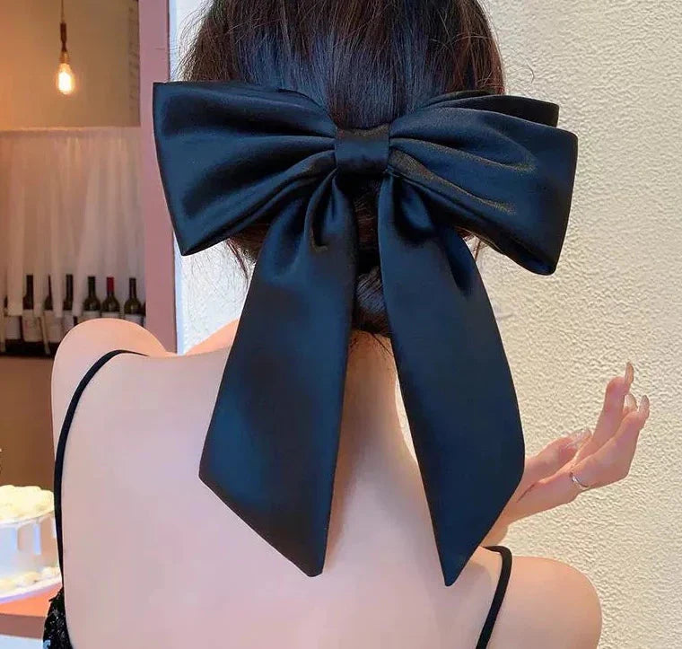 LaPose Fashion - Gisele Satin Big Bow Hair Clips - Accesories, Hair Accesories, Hair Clips