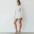 LaPose Fashion - Gwen Long Sleeve Mini Dress - A-Line Dresses, Autumn Dresses, Backless Dresses, Daytime Dresses, Dresses, Elegant Dresses, Fairy D