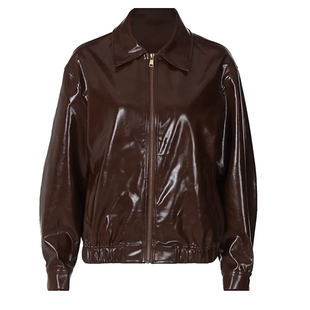LaPose Fashion - Ingrid Leather Retro Jacket - Bomber Jacket, Coats, Coats & Jackets, Fall-Winter 23, Jackets, Leather Jackets, Winter Edit
