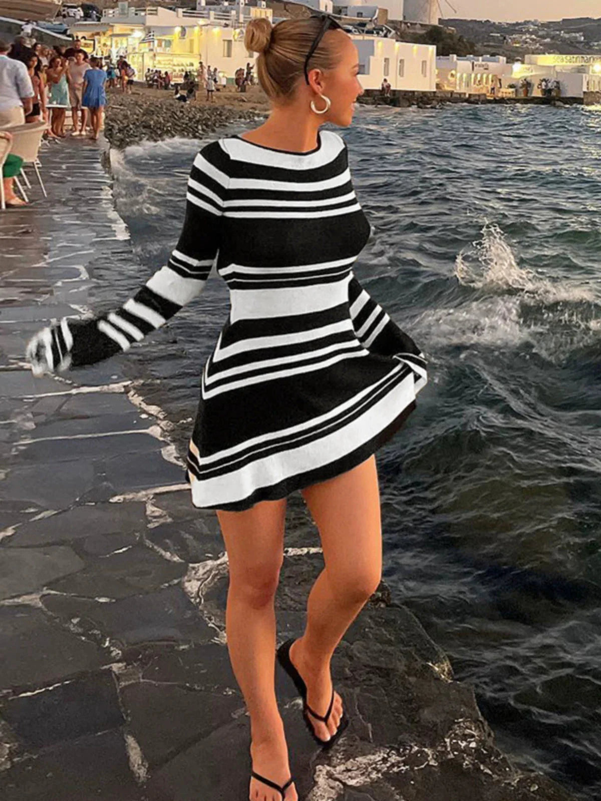 LaPose Fashion - Janessa Long Sleeve Dress - Autumn Dresses, Backless Dresses, Casual Dresses, Daytime Dresses, Dresses, Elegant Dresses, Fall-Wi