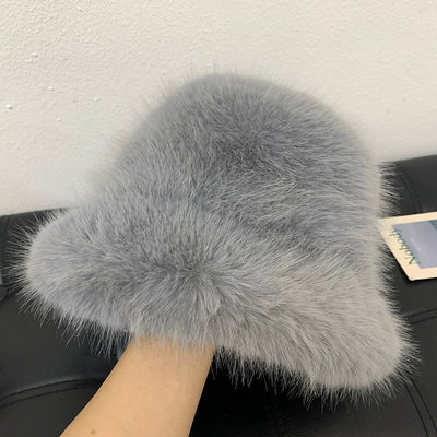 LaPose Fashion - Kaari Faux Fur Bucket Hat - Accesories, Hats, Plush Hats, Winter Edit