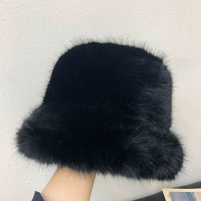 LaPose Fashion - Kaari Faux Fur Bucket Hat - Accesories, Hats, Plush Hats, Winter Edit