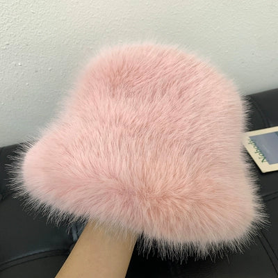 LaPose Fashion - Kaari Faux Fur Bucket Hat - Accesories, Hats, Plush Hats, Winter Edit