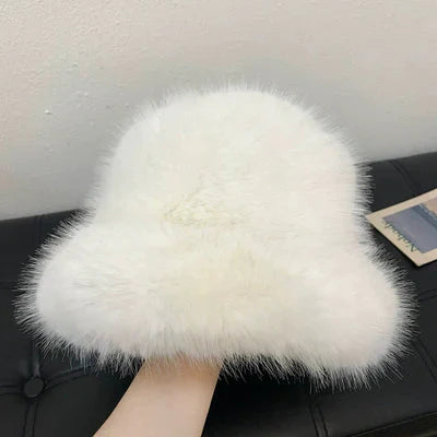 LaPose Fashion - Kaari Faux Fur Bucket Hat - Accesories, Hats, Plush Hats, Winter Edit