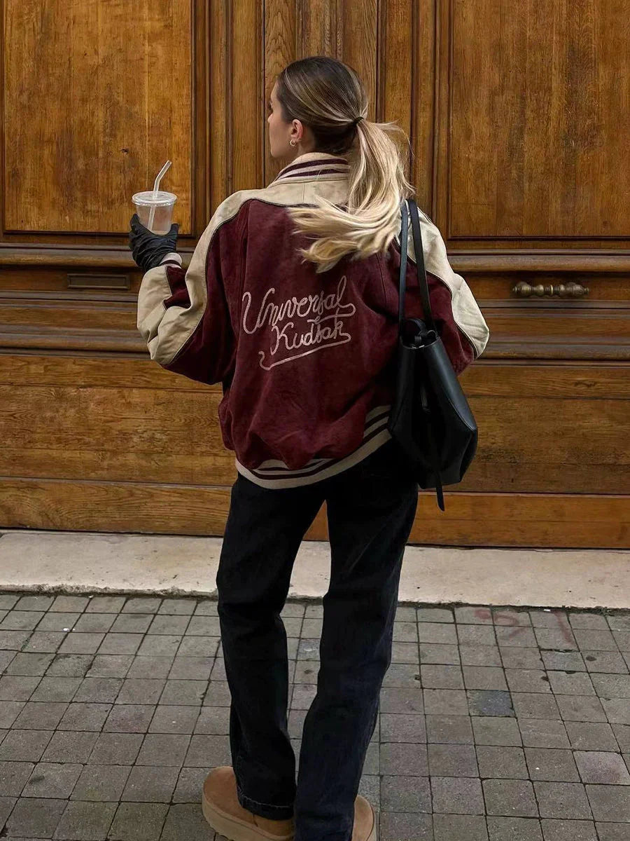 LaPose Fashion - Keasia Oversize Jacket - Baseball Jacket, Bomber Jacket, Coats & Jackets, Jackets, Oversize Jacket, Retro Jackets, Winter Edi
