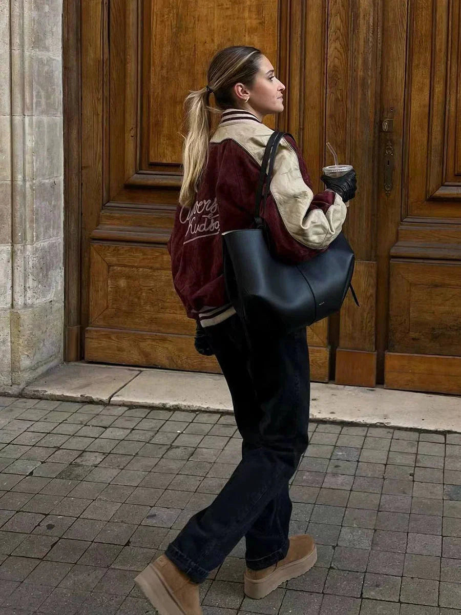 LaPose Fashion - Keasia Oversize Jacket - Baseball Jacket, Bomber Jacket, Coats & Jackets, Jackets, Oversize Jacket, Retro Jackets, Winter Edi