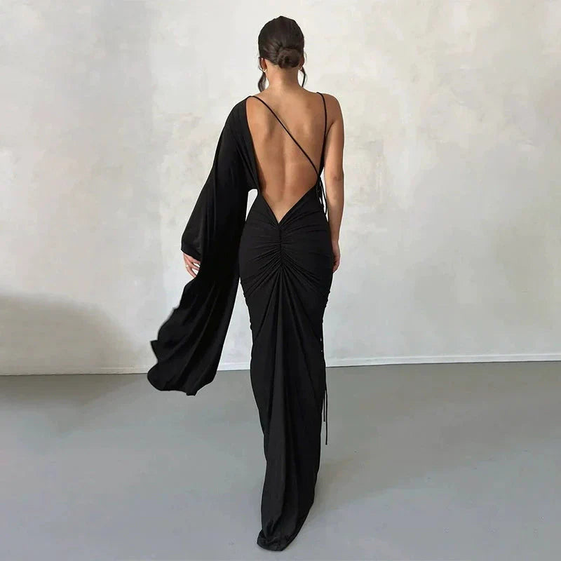 LaPose Fashion - Kyle Backless Maxi Dress - Asymmetric Dresses, Backless Dresses, Birthday Dresses, Dresses, Elegant Dresses, Formal Dresses, Lo