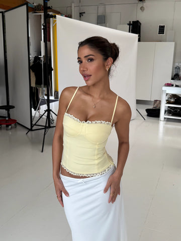 Lace Trim Patchwork Camisole