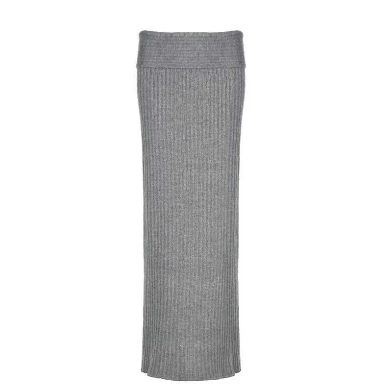 LaPose Fashion - Latoya Knit Maxi Skirt - Knitted Skirts, Long Skirts, Maxi Skirts, Skirts, Winter Edit