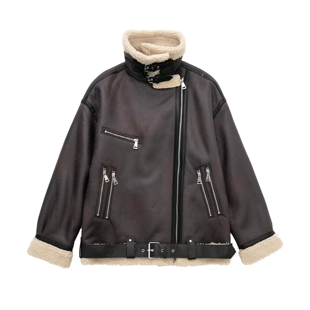 LaPose Fashion - Litzy Oversize Jacket - Bomber Jacket, Coats, Coats & Jackets, Jackets, Leather Jackets, Oversize Jacket, Retro Jackets, Win