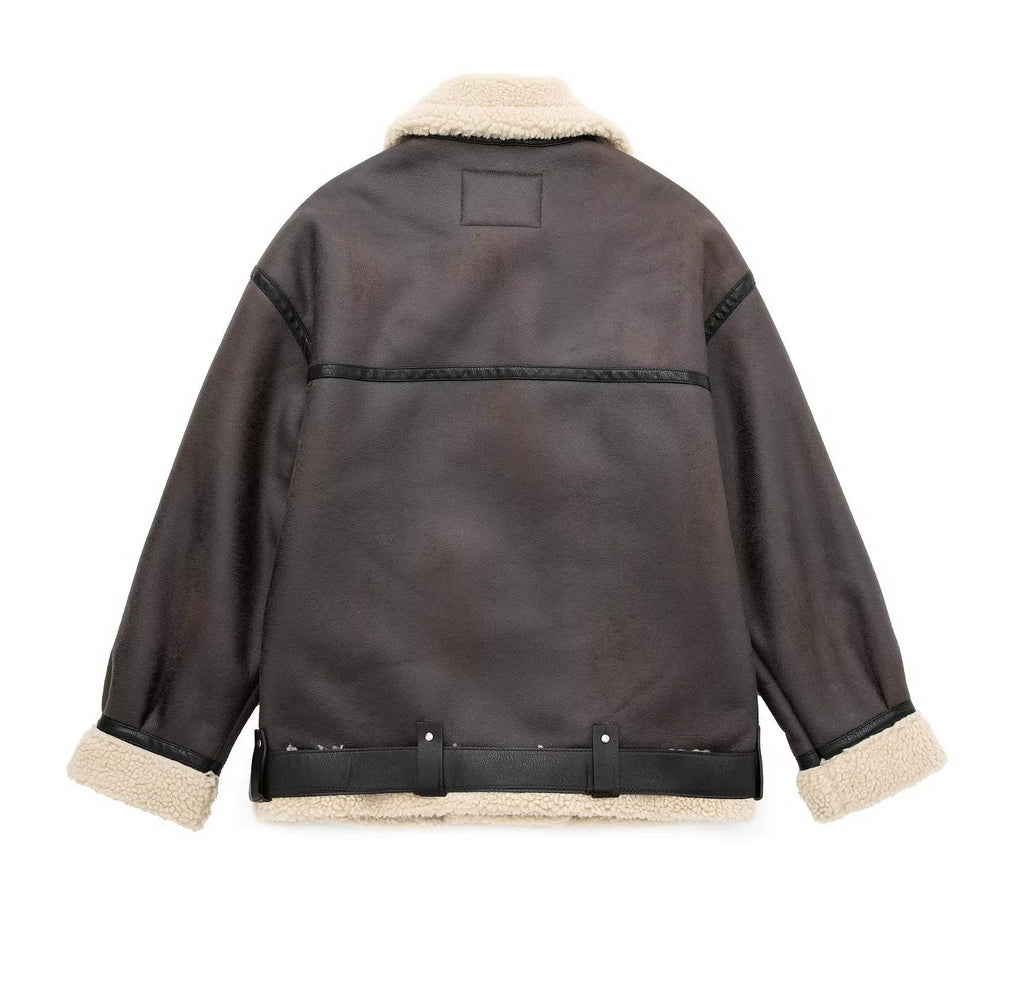 LaPose Fashion - Litzy Oversize Jacket - Bomber Jacket, Coats, Coats & Jackets, Jackets, Leather Jackets, Oversize Jacket, Retro Jackets, Win