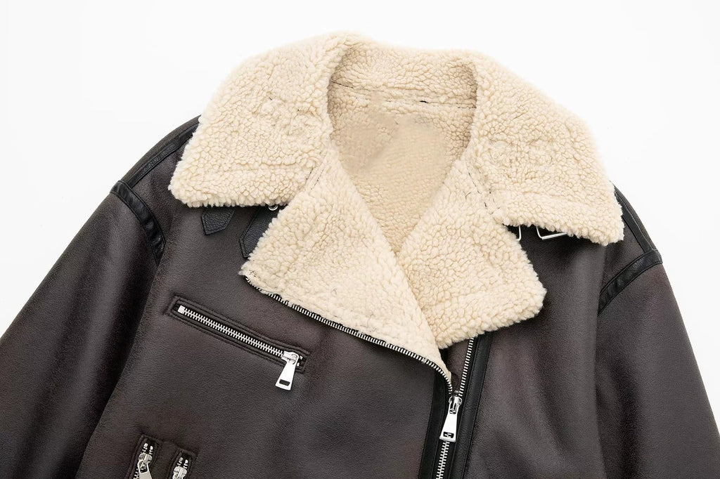 LaPose Fashion - Litzy Oversize Jacket - Bomber Jacket, Coats, Coats & Jackets, Jackets, Leather Jackets, Oversize Jacket, Retro Jackets, Win