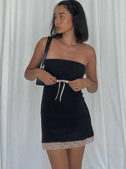 LaPose Fashion - Luella Strapless Mini Dress - Bodycon Dresses, Daytime Dresses, Dresses, Elegant Dresses, Going Out Dresses, Mini Dresses, Romanti