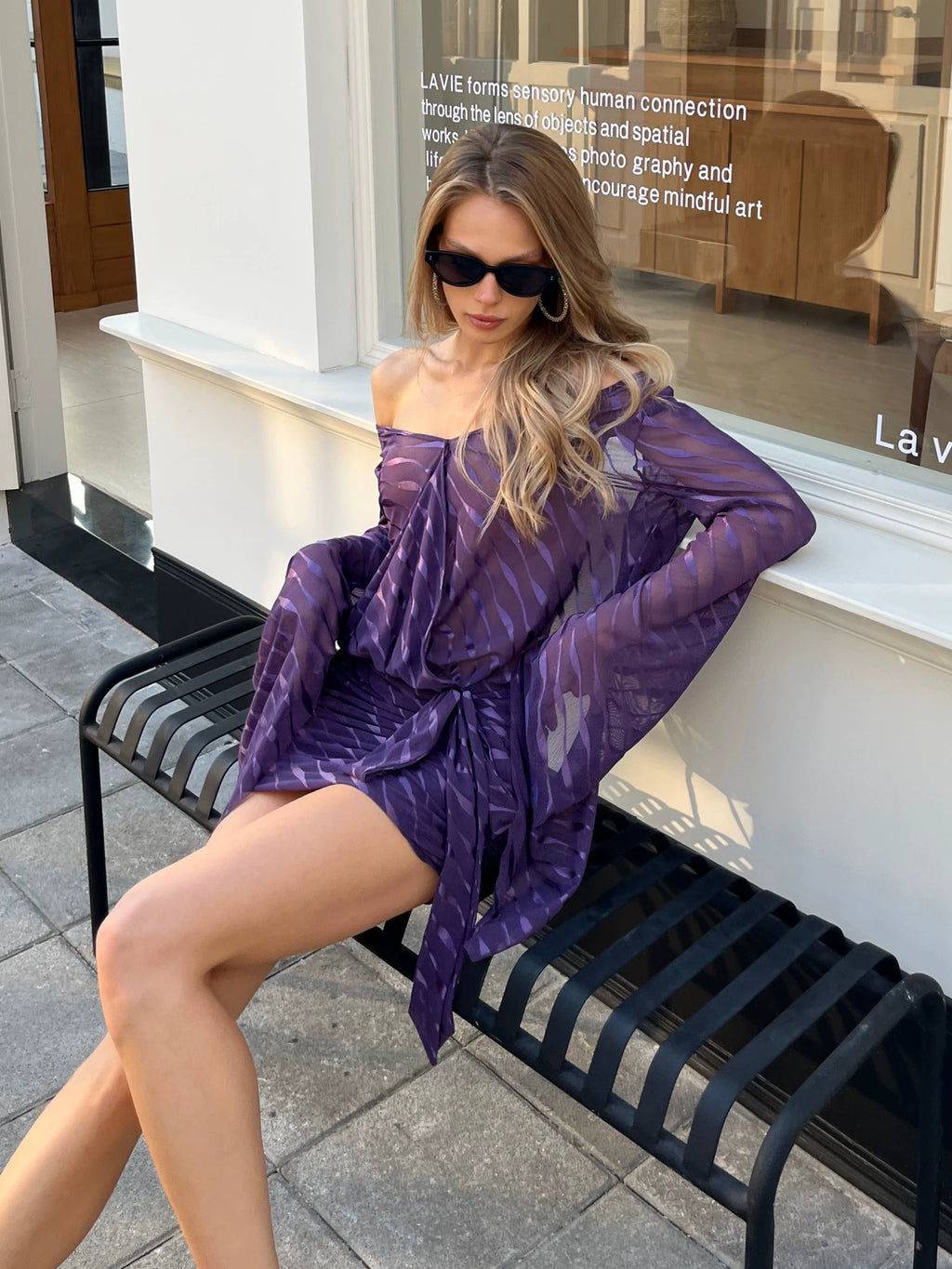Haylee Sheer Mesh Backless Mini Dress