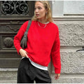 LaPose Fashion - Maile Knit Sweater - Fall-Winter 23, Knitted Tops, Long Sleeve Tops, Loose Sweaters, Oversize Sweaters, Oversize Tops, Sw