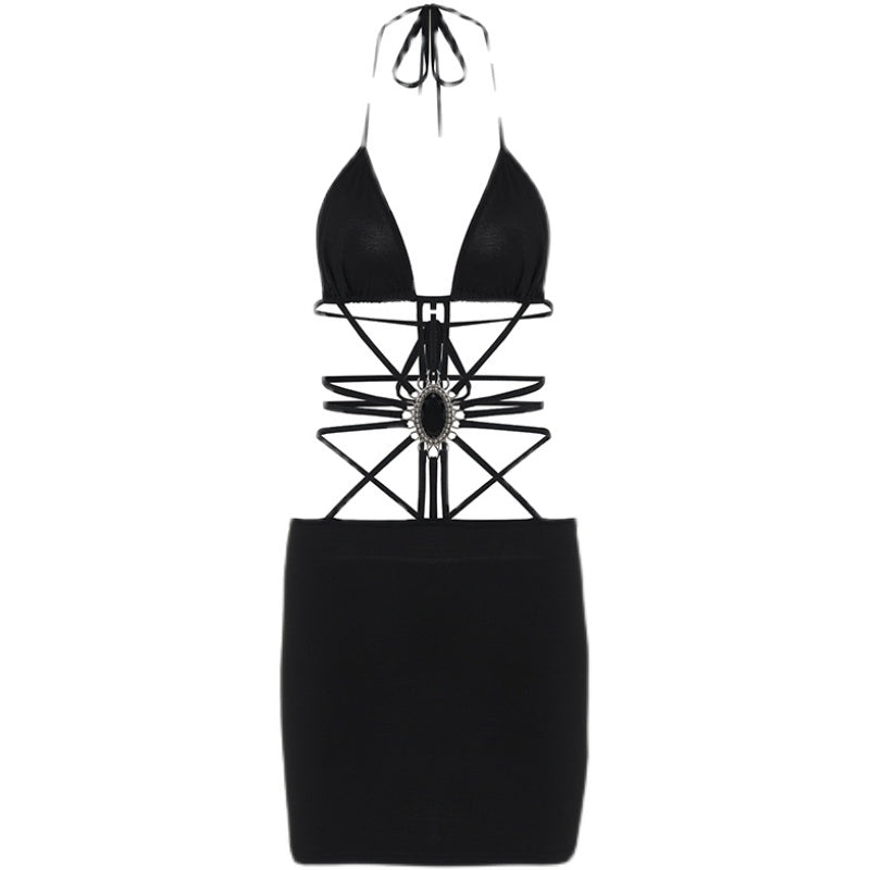 LaPose Fashion - Marc Strappy Dress - Backless Dresses, Clothing, Club Dresses, Collab.Jan, Dresses, Embellished Dresses, Festival Dresses