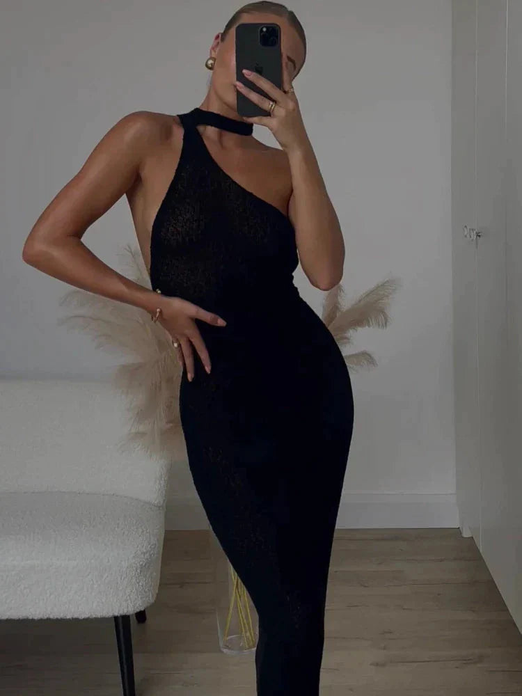 LaPose Fashion - Myleah See Through Maxi Dress - Backless Dresses, Basic Dresses, Beach Clothes, Beach Dresses, Bodycon Dresses, Casual Dresses, Clot