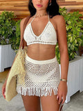 LaPose Fashion - Naz Crochet Set - ALS, Beachwear, Clothing, Crochet Sets, Crochet Skirts, Crochet Tops, Festival Clothes, Festival Dre