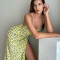 LaPose Fashion - Nidya Floral Backless Midi Dress - ALS, Backless Dresses, Bodycon Dresses, Casual Dresses, Clothing, Daytime Dresses, Dresses, Floral D