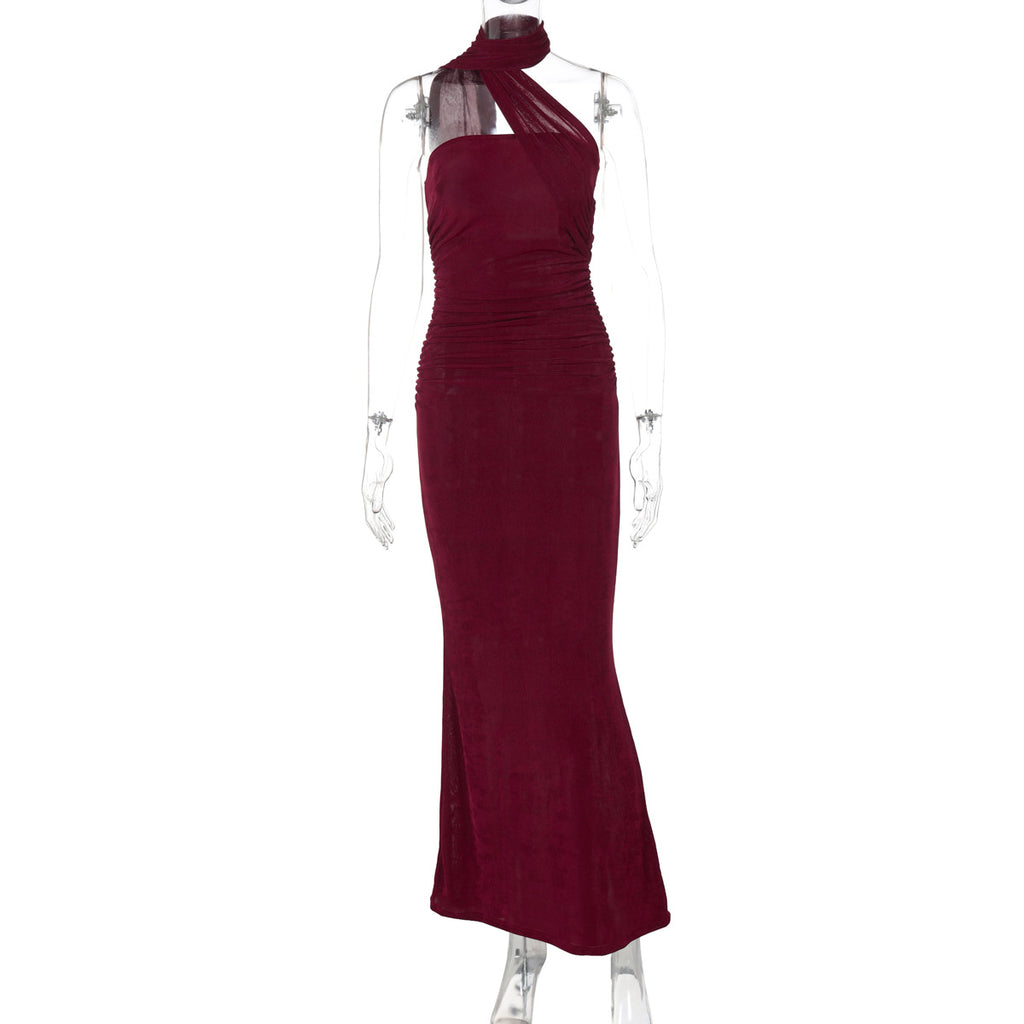 Leilani Strapless Bodycon Maxi Dress - Wine Red [AP2UHUJS]