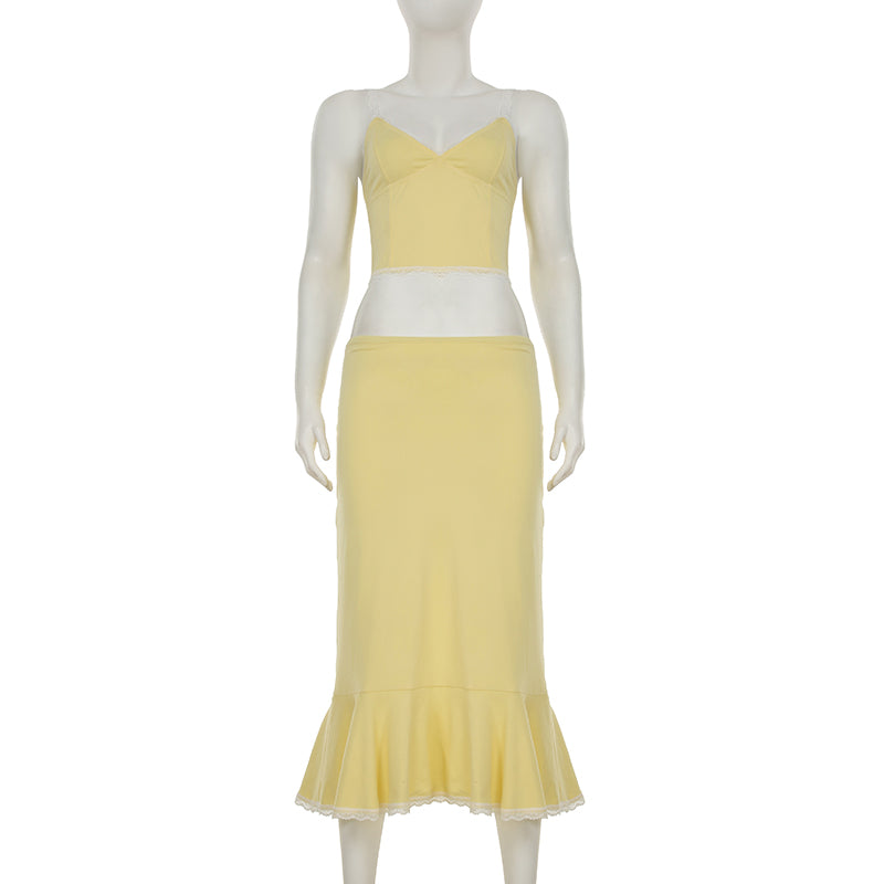 Bliss Ruffle Hem Skirt Set