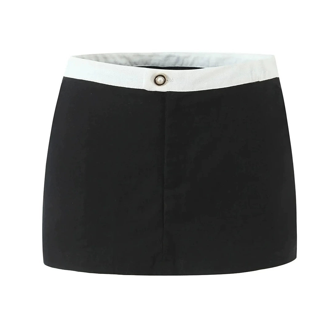 Vivianna Black Tweed Skirt Set - Black Skirt [RE3TE1SU]