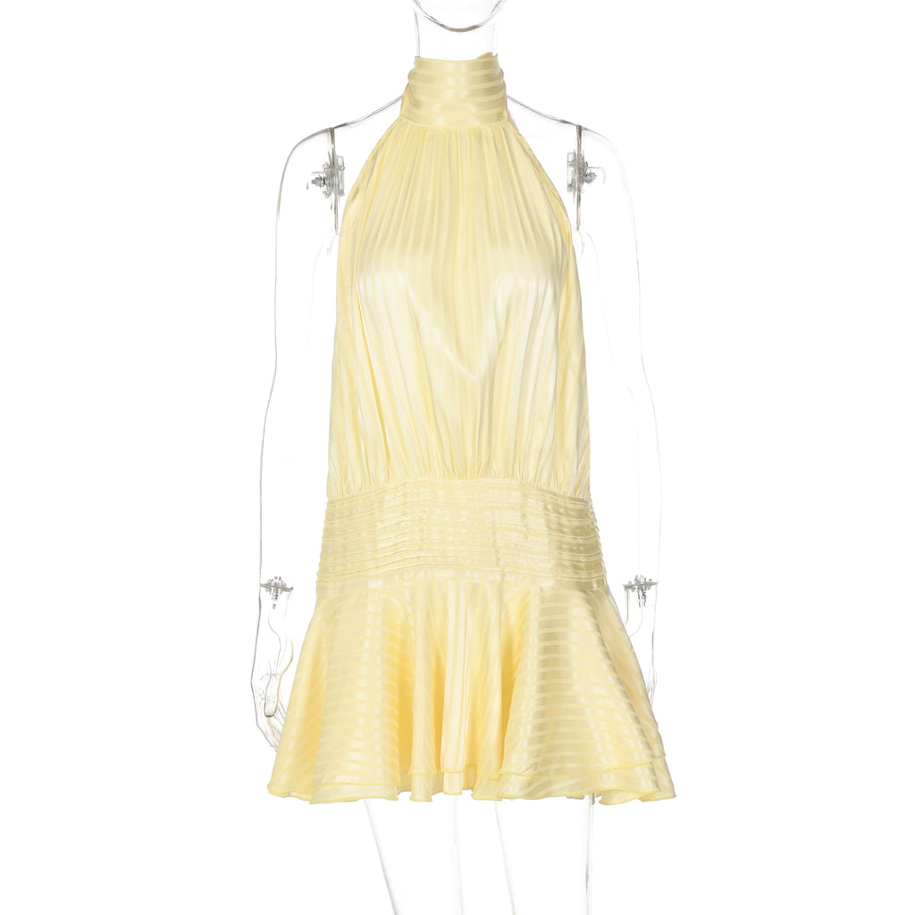 Nathaly Halter Mini Dress - Yellow [M1V6O55I]