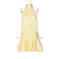 Nathaly Halter Mini Dress - Yellow [M1V6O55I]