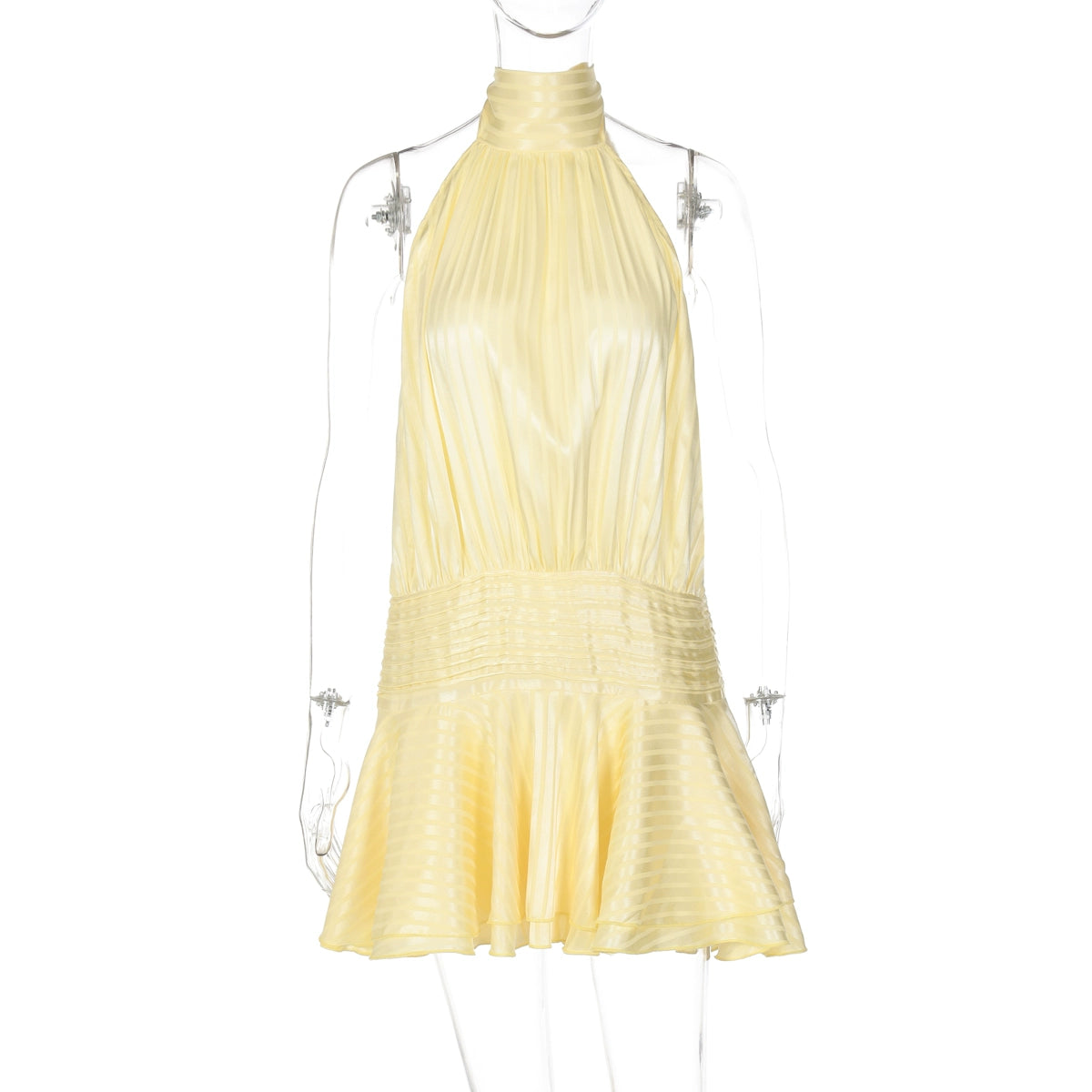 Nathaly Halter Mini Dress - Yellow [M1V6O55I]