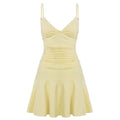 Blakelee Pleated Strappy Mini Dress - Yellow [EMYNAFHX]