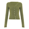 Quetzalli Button-Up Knit Top - Green [JDUBM2OK]
