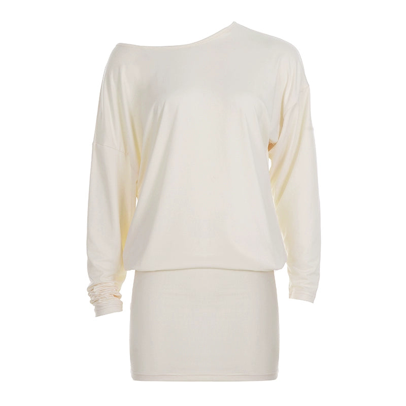 Chevy Ribbed Backless Mini Dress - Light Yellow [M18Q4QB4]
