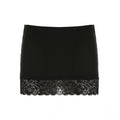Adalae Bodycon Lace Mini Skirt - Black [2EZPSDQB]
