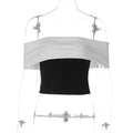 Ramiyah Contrast Off Shoulder Top - Black